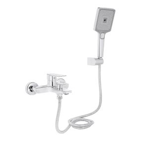 Смеситель для ванны Qtap Aries (с душевым гарнитуром) QTARI259CRM45559 Chrome