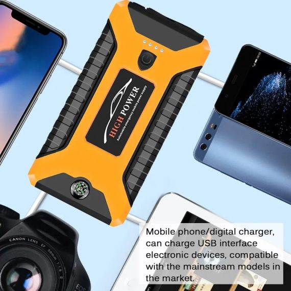 Пускозарядное автомобильное устройство Jumpstarter 27JX 12В/2А с аккумулятором на 99800mAh и фонарём ANS К | Зображення 4