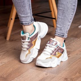 Кроссовки женские Fashion Frasier 2126 38 размер 245 см Бежевый