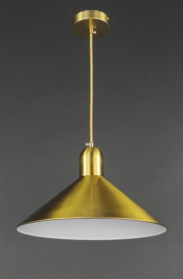 Люстра підвісна на 1 лампочку 27717 Латунь 25-150х35х35 см. | Зображення 1