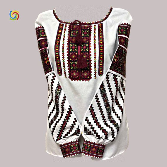 Рубашка Украинская вышиванка  44429071 цвет белый размер S