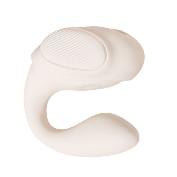 Вібратор 3-в-1 BeYourLover TILLY з вакуумом, додатком, пульсацією та управлінням стисканням, бежевий Sex Aura | Зображення 7