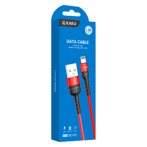 USB кабель Kaku KSC-321 USB - Lightning 1.2 m - Red | Зображення 3