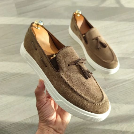 Мужские мокасины песочного цвета 43 размер | Зображення 3