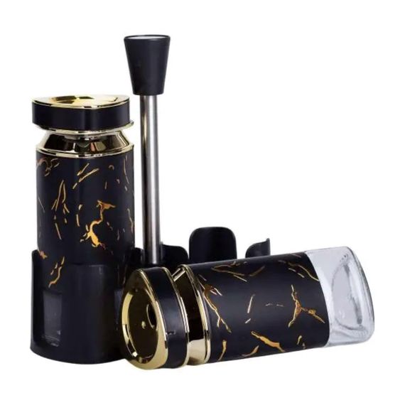 Набір для спецій на підставці солонка і перечниця по 120 мл Чорний HP-1353 | Зображення 2