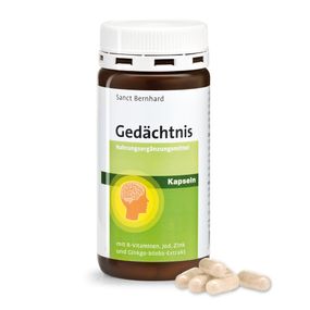 Комплекс экстракта Гинкго билоба Sanct Bernhard для улучшения памяти, функции мозга и нервной системы, 180 шт.