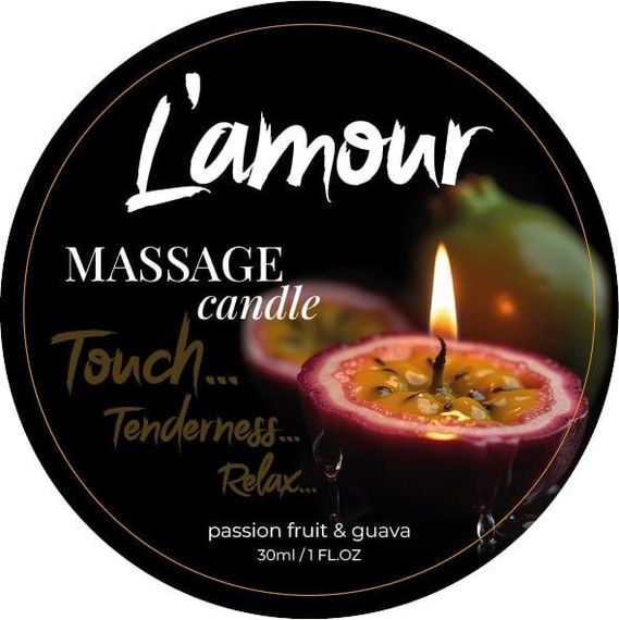 Массажная свеча L'amour Passionfruit & Guava с ароматом гуавы и маракуйи, 30 мл Sex Aura