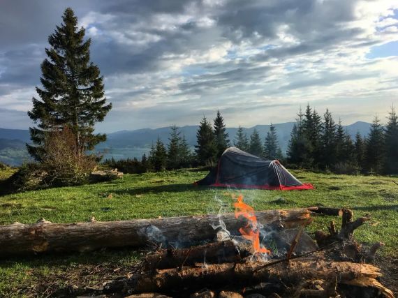 Туристична експедиційна палатка двухслойна Трамп Палатка похідна Намет Tramp Bike 2 | Зображення 3