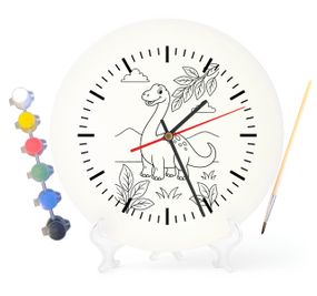 Дитячий набір для творчості годинник розмальовка Динозавр Диплодок 30 см (Г0053)