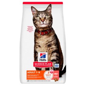 Hill's SCIENCE PLAN Adult Сухой корм для взрослых кошек, с лососем, 3 кг