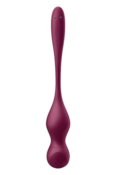 Шарики Кегеля с вибрацией Satisfyer Love Birds Vary и сменными грузами, бордовые Sex Aura | Зображення 3