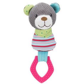Іграшка Trixie Junior Медведь для собак, з кільцем зі звуком, 23 см (текстиль/плюш)