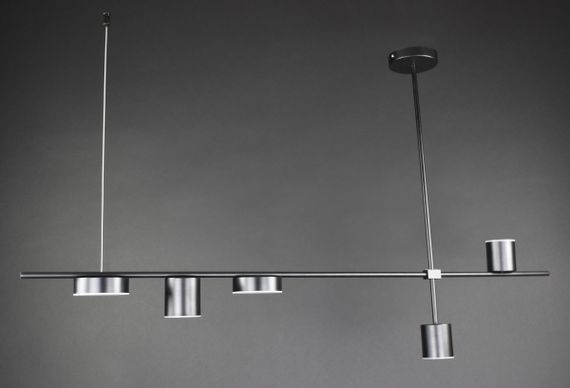 Люстра світлодіодна стельова LED світильник для квартири на стелю лед 27171 Чорний 42-72х12х122 см.