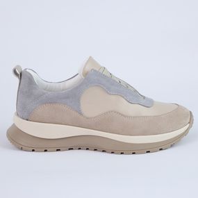 Кросівки жіночі замшеві  587955 Бежеві сірі 36 37 38 39 40 41