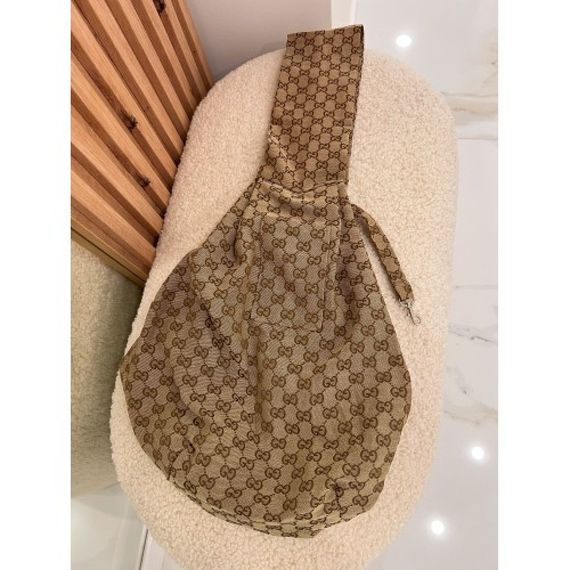 Брендовый слинг-сумка для переноски собак и котов, кенгуру через плечо Gucci, коричневая