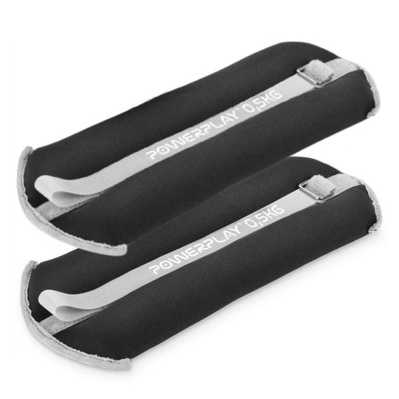 Обважнювачі-манжети для ніг та рук Паверплей PP-4349 Ankle/Wrist Weights (2шт.*0.5 kg) (пара) Чорні | Зображення 1