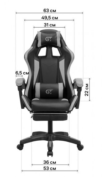 Кресло геймерское GT Racer X-2323 BlackRed | Зображення 6