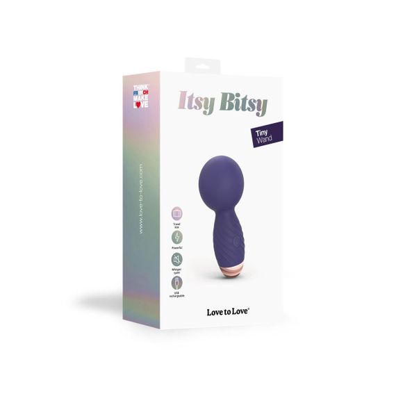 Міні вібромасажер Love To Love ITSY BITSY Indigo потужний водостійкий wand-масажер на акумуляторі | Зображення 6
