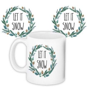 Чашка з принтом Let it snow 330 мл (KR_22NG026)
