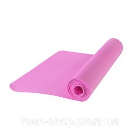 Коврик для йоги и фитнеса YM0106, 61 х 173 см Розовый