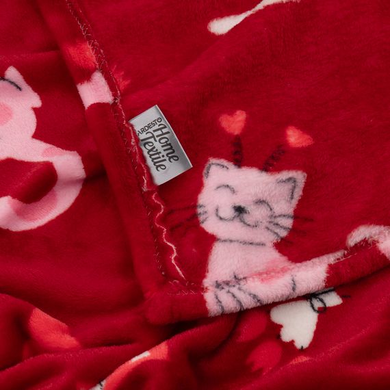 Плед Ardesto Flannel 160х200см котики з сердечками (ART0124PB) | Зображення 2