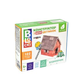 Строительный набор для творчества из мини-кирпичиков BLOCKY Домик 31014, 122 кирпичика