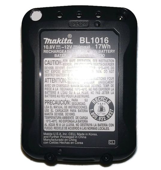 Аккумулятор для продукции Makita CXT BL1016B, 12 В, 1.5 А⋅год (632F55-9) | Зображення 2
