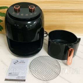 Електро Фритюрниця безмасляна Rainberg RB-2318 3800 Вт зі знімним кошиком 8.5л до 30 хв Black SM-74