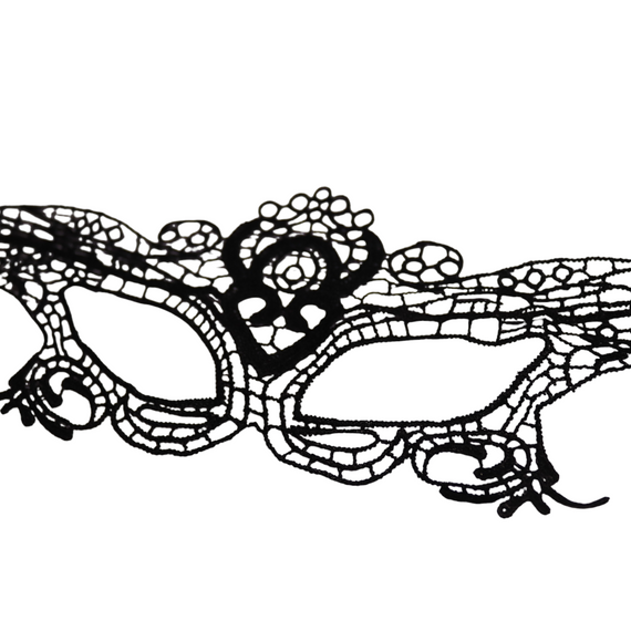 Ажурная узорчатая маска на глаза, цвет чёрный sexstyle | Зображення 3