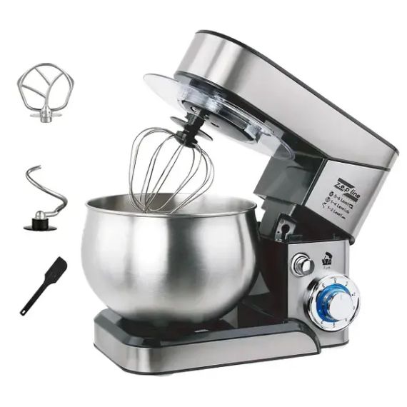 Планетарний міксер тістоміс Zepline ZP-105 з нержавіючої сталі Кухонний комбайн з чашею на 6л потужністю 3500 Вт | Зображення 1