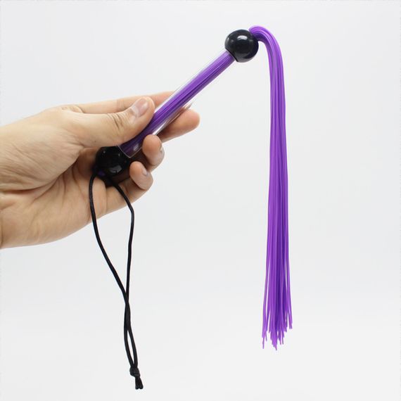 Батіг фіолетовий, ручка з кульок FLOGGER, 39 см Sex Aura | Зображення 1