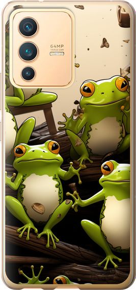 Чехол на Vivo V23 Жабки "5656u-2642-17620"