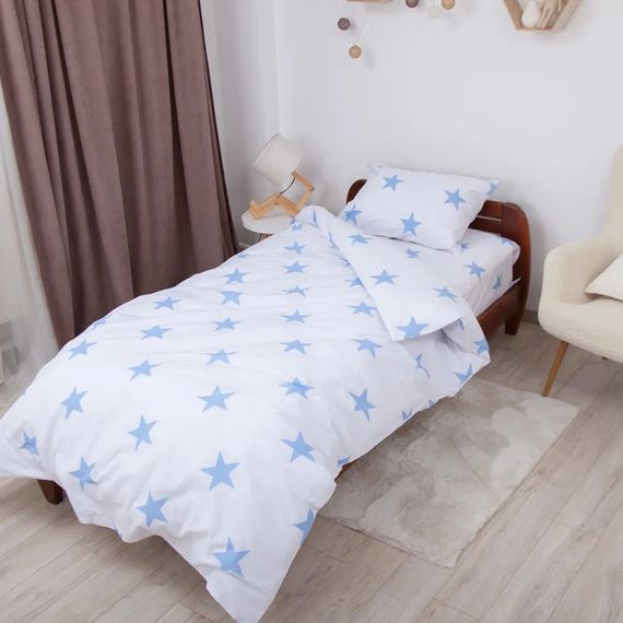 Постільна білизна підліткова ТЕП Soft dreams Зірки 2-04191-29907 150х215 см блакитний | Зображення 3