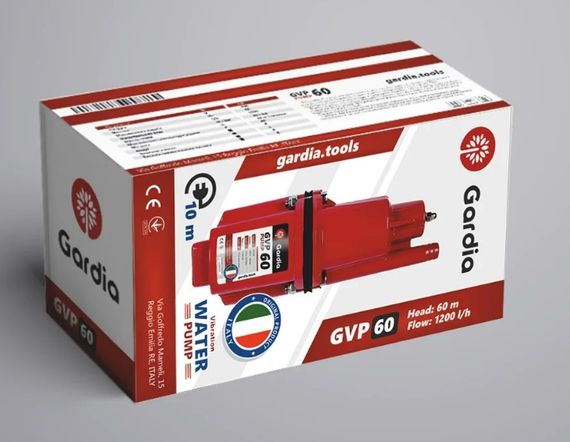 Вібраційний насос Gardia GVP60 кабель 10 м | Зображення 1