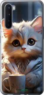 Чохол на OnePlus Nord Білий кіт "5646u-2046-2448"