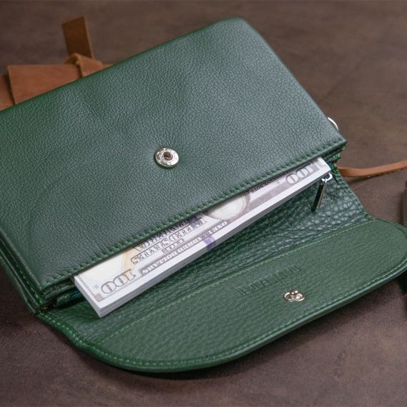 Клатч из кожи женский ST Leather 19320 Зеленый | Зображення 7