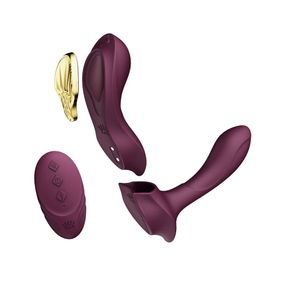 Смарт-вібратор в трусики Zalo AYA, насадка та пульт ДУ Velvet Purple