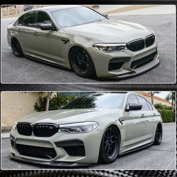 Накладка на передній бампер Lip V3 (для M5 F90 2017-2020, Карбон) для BMW 5 серія G30/31 рр | Зображення 5