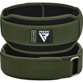 Атлетический пояс RDX RX5 Double Belt неопреновий Army Green S (WBD-RX5AG-S)