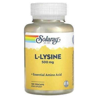 L-лізин Solaray L-Lysine 500 мг 120 капсул