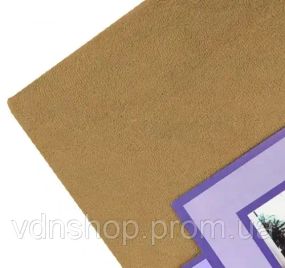 Бежевая Простынь махровая на резинке с наволочками Anisa (220х240+30 см)