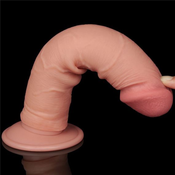Фалоімітатор 8' Sliding Skin Dual Layer Dong Sex Aura | Зображення 6