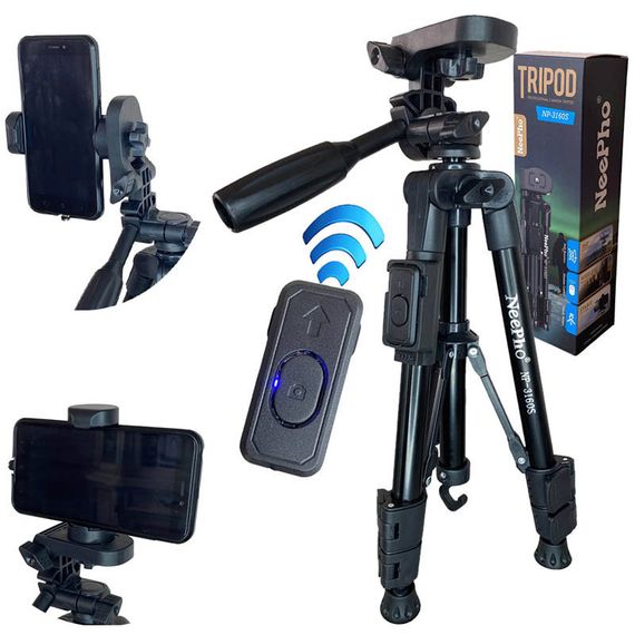 Штатив NeePho NP-3160S для съемки 30-68.5см с держателем+пульт Black | Зображення 1