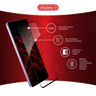 Стекло защитное Intaleo Full Glue Oppo A3 5G Black (1283126598760) | Зображення 3