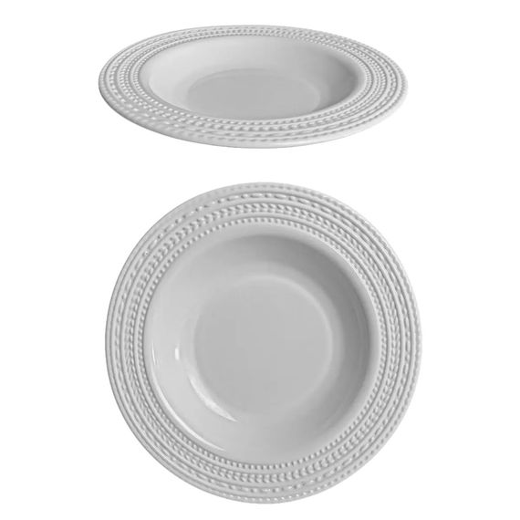 Тарілка супова Vittora Blanco Ethno V-215ET 21.5 см біла