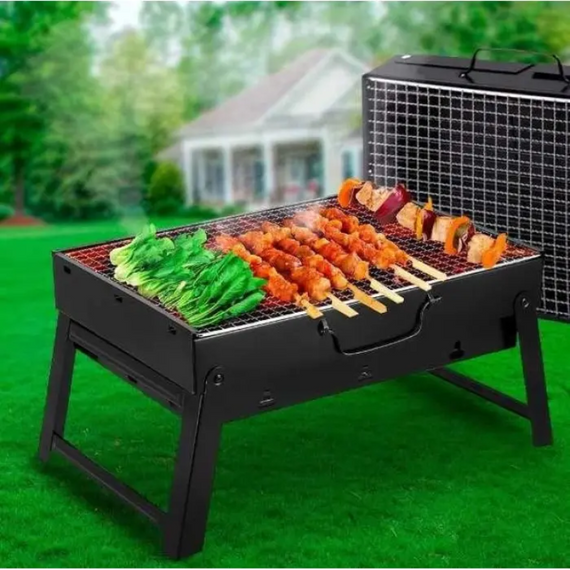 Розкладний портативний мангал барбекю гриль 61*23*34, мобільний мангал, барбекю, гриль, шашлик | Зображення 9