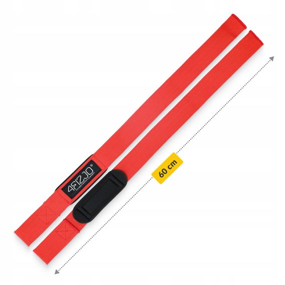Лямки для станової тяги 4FIZJO Deadlift Straps Red (P-5905973402286) | Зображення 3