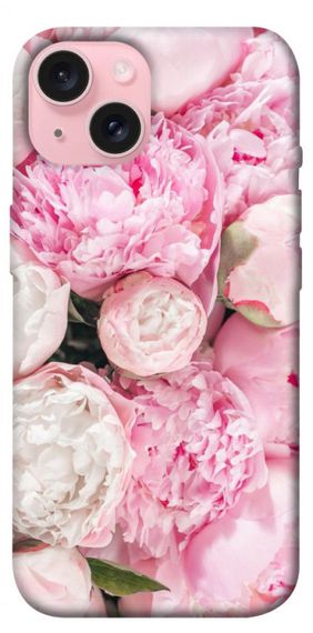 Чохол з картинкою Pink peonies для Apple iPhone 15 (6.1")