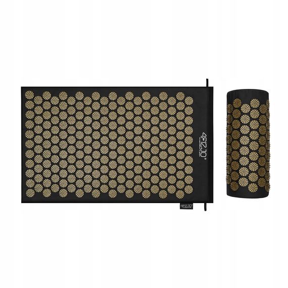 Килимок акупунктурний з валиком 4FIZJO Classic Mat Аплікатор Кузнєцова Black/Gold (P-5907739314987) | Зображення 2