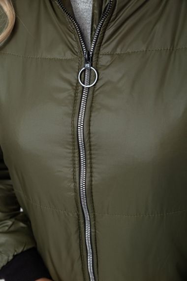 Куртка жіноча демісезонна, колір хакі, 244R1505 | Зображення 4